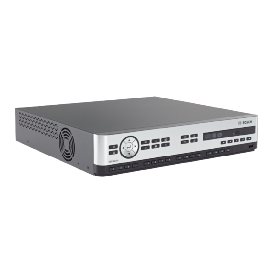 Bosch DVR 630 Serie Installations- Und Bedienungshandbuch