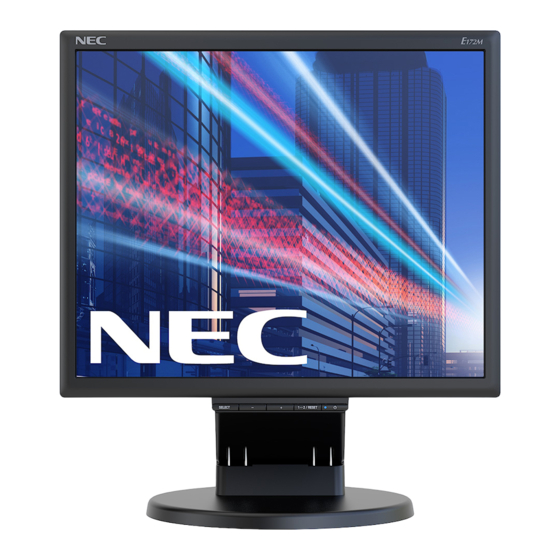 NEC MultiSync E172M Bedienungsanleitung