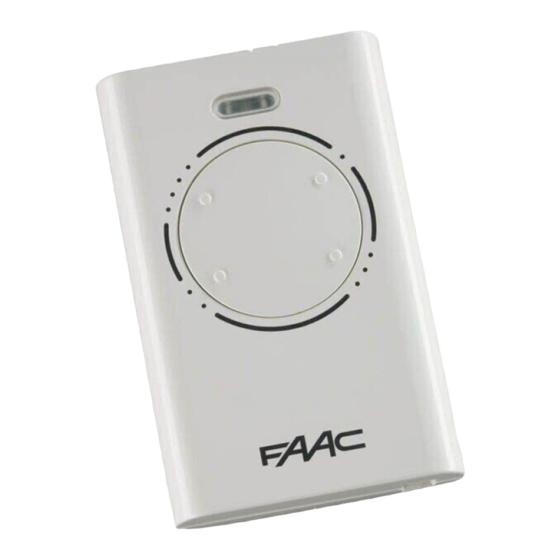 FAAC XT2 868 SLH Bedienungsanleitung