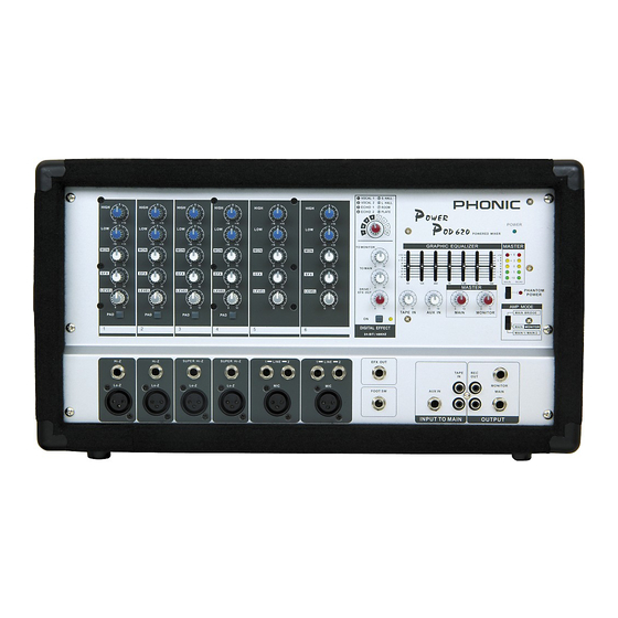 Phonic powerpod 620 Bedienungsanleitung