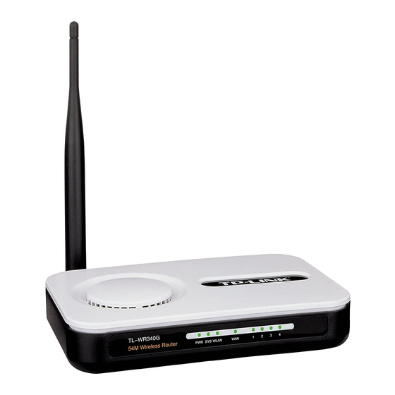 TP-Link TL-WR340G Schnellinstallationsanleitung