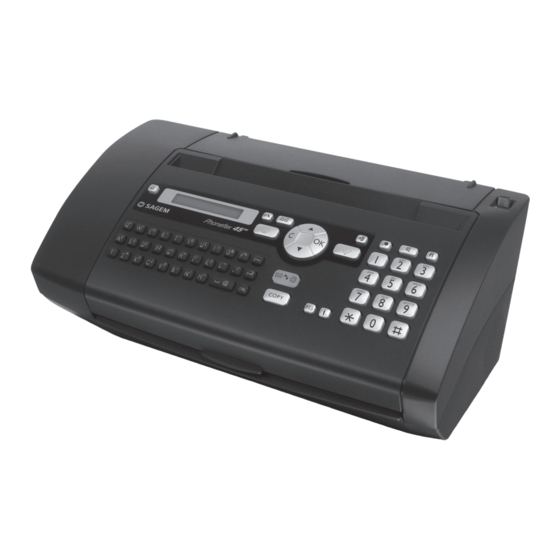 Sagem phonefax 40S Bedienungsanleitung