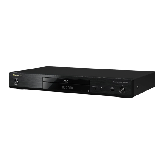 Pioneer BDP-160-K Bedienungsanleitung