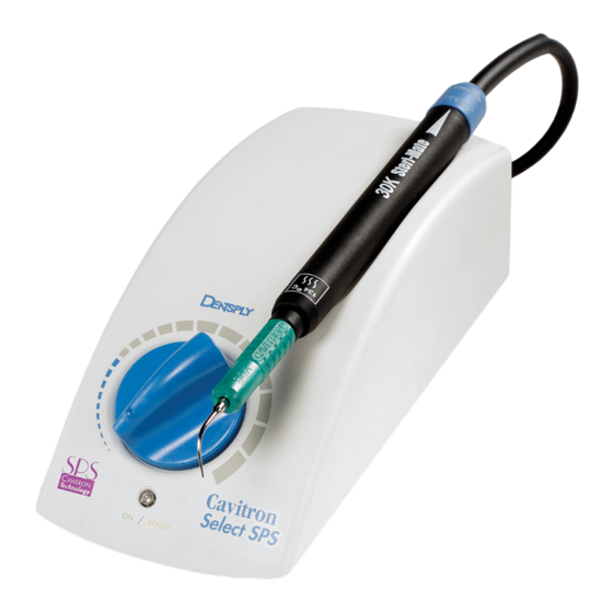 DENTSPLY CAVITRON SELECT SPS SERIE GEBRAUCHSANWEISUNG PdfHerunterladen