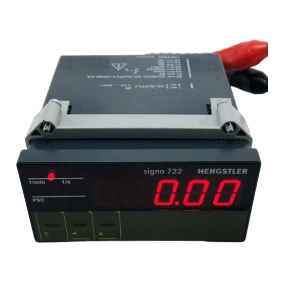 Hengstler signo 722 Betriebsanleitung