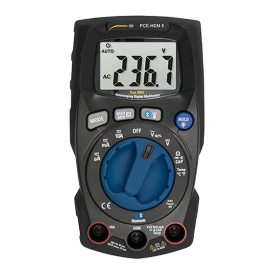 PCE Instruments PCE-HDM 5 Bedienungsanleitung