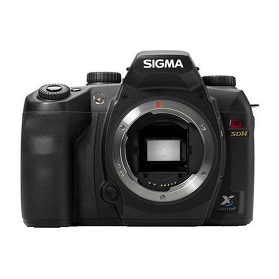 Sigma sd14 Benutzerhandbuch