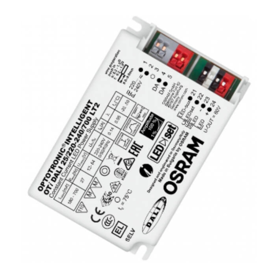 OSRAM OPTOTRONIC OTi DALI 25/220-240/700 NFC I Installations- Und Betriebshinweise