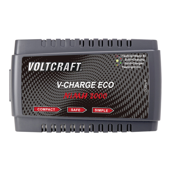 VOLTCRAFT V-CHARGE ECO NiMH 2000 Bedienungsanleitung