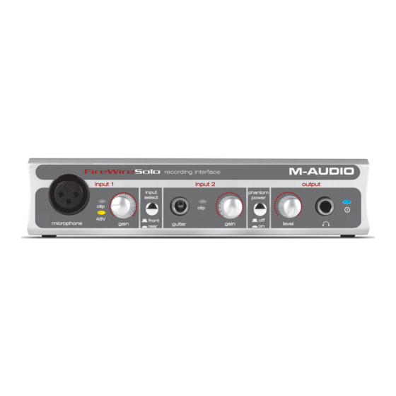 M-Audio FireWire SOLO Handbuch