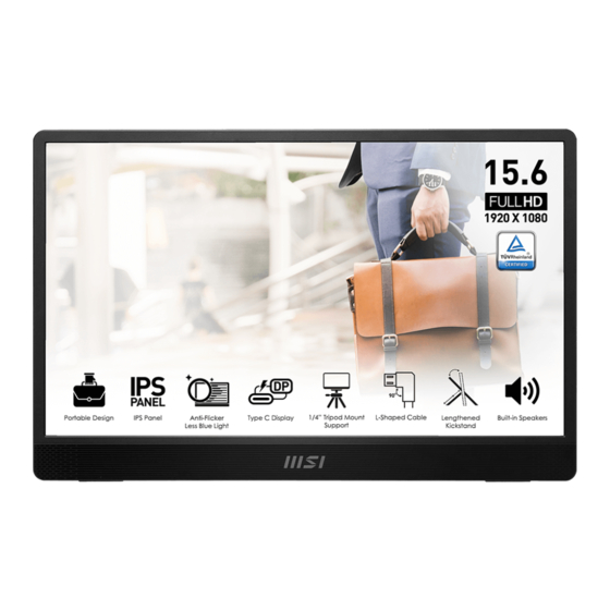 MSI PRO MP161 E2U Bedienungsanleitung