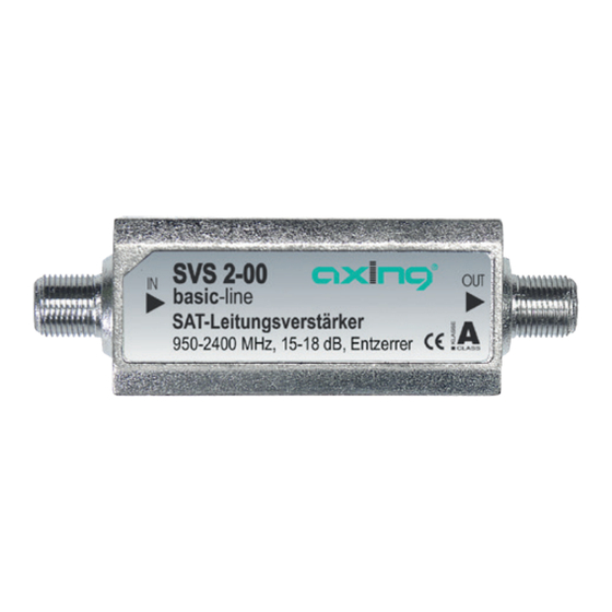 axing basic-line SVS 2-00 Kurzanleitung