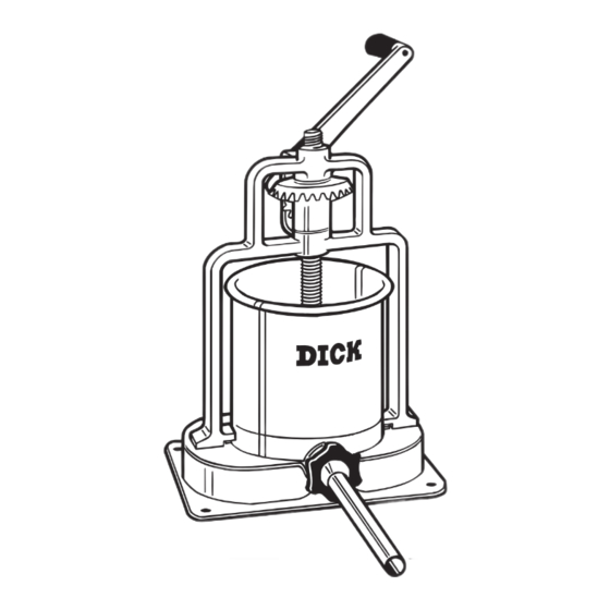 Dick 9 0606 000 Betriebsanleitung