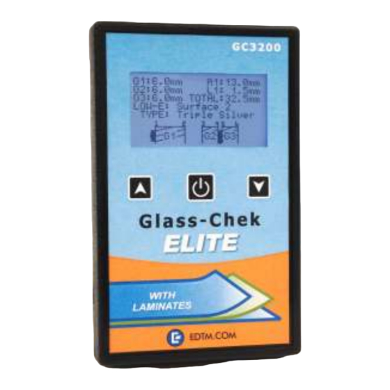 EDTM Glass-Chek ELITE Bedienungsanleitung