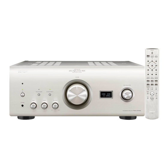 Denon PMA-2500NE Kurzanleitung