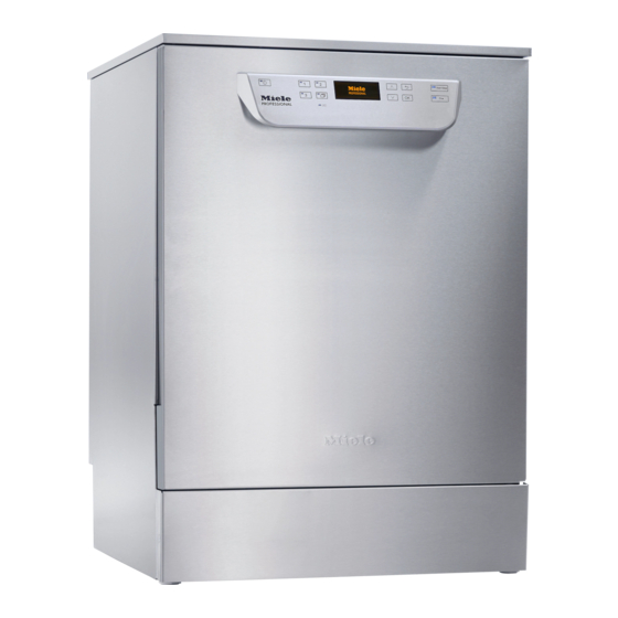 Miele professional PG 8063 Gebrauchsanweisung