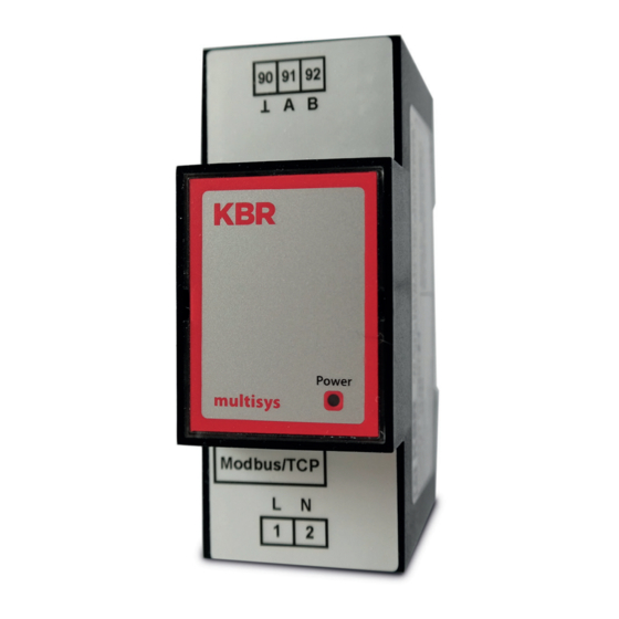 KBR multisys D2-MSMT-1 Bedienungsanleitung