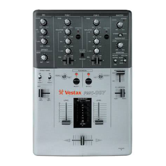 Vestax PMC-007 Bedienungsanleitung