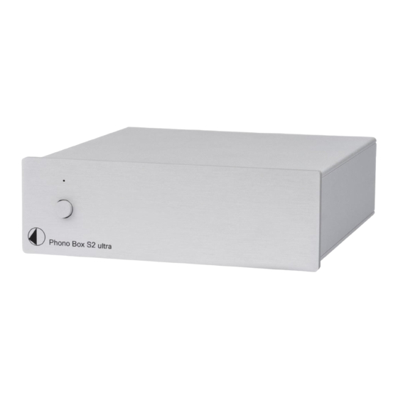 Box-Design Pro-Ject Phono Box S2 Ultra Bedienungsanleitung