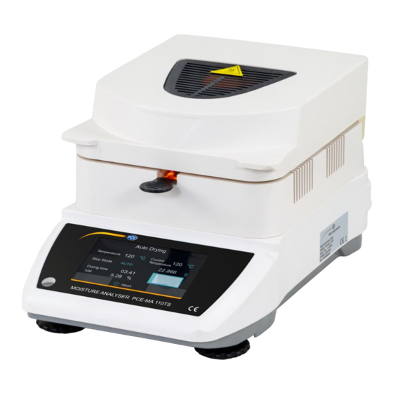 PCE Instruments PCE-MA 110TS Bedienungsanleitung