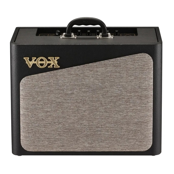 Vox AV15 Bedienungsanleitung