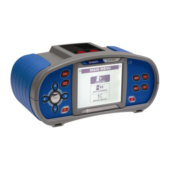 METREL EurotestXA MI 3105 Benutzerhandbuch