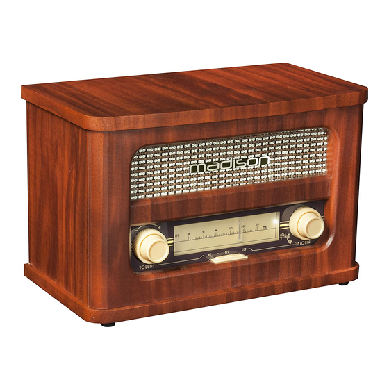 Madison MAD-RETRORADIO Bedienungsanleitung