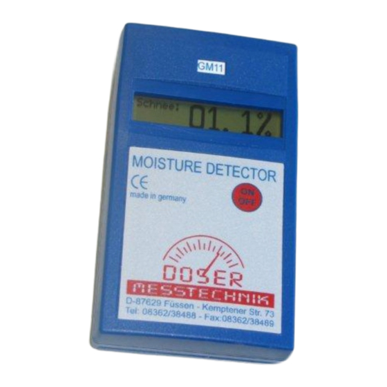 Doser GM11 Bedienungsanleitung