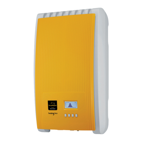 SolarWorld Sunplag eco Originalhandbuch