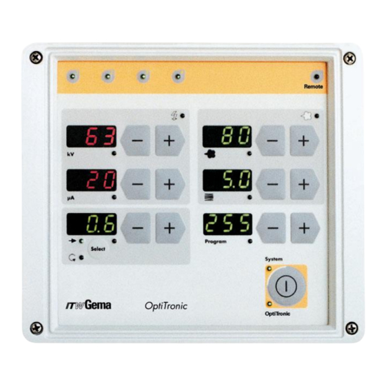 Gema OptiTronic CG02 Betriebsanleitung Und Ersatzteilliste