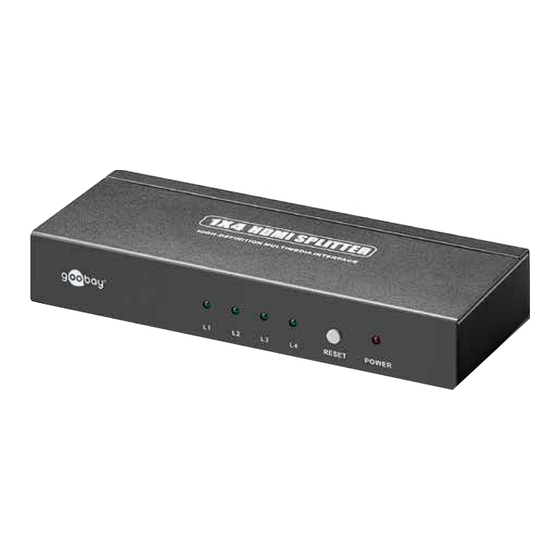 Goobay Ultra HDMI Splitter 1 x 2 Betriebsanleitung