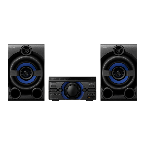 Sony MHC-M20D Bedienungsanleitung