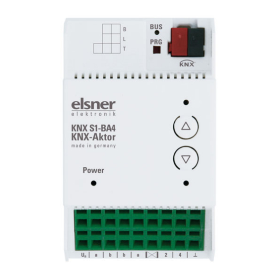 elsner elektronik KNX S1-BA4 Technische Daten Und Installationshinweise