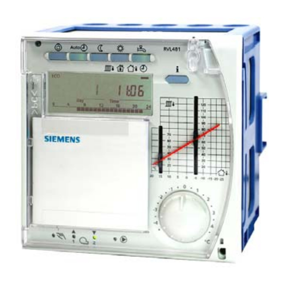 Siemens RVL481 Installationsanleitung