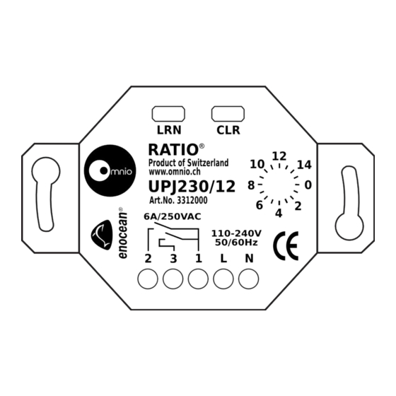 Omnio UPJ230/13 Betriebsanleitung