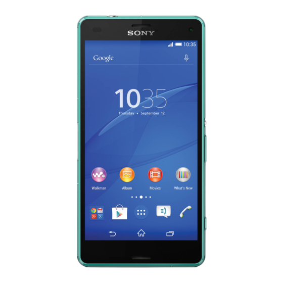 Sony Xperia Z3 Compact D5803 Bedienungsanleitung