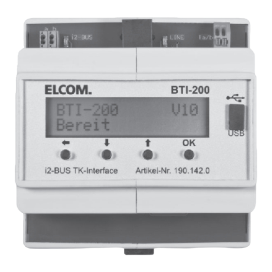 ELCOM BTI-200 Montageanleitung