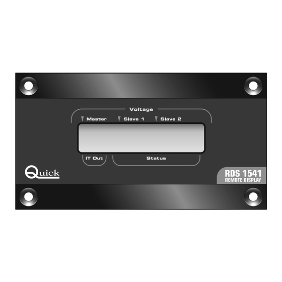 Quick RDS 1541 Benutzerhandbuch