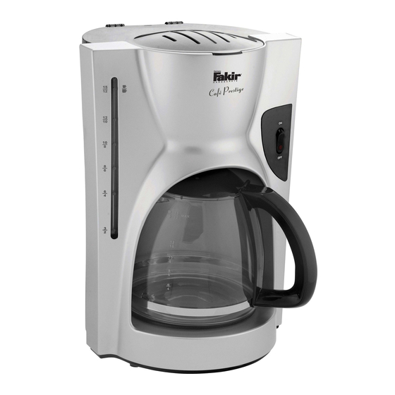 Fakir CAFE PRESTIGE Benutzerhandbuch