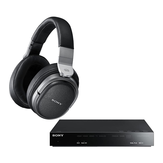 Sony MDR-HW700DS Referenz-Anleitung