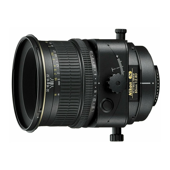 Nikon PC-E Micro NIKKOR 85mm f/2.8D Benutzerhandbuch