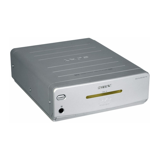 Sony MV-101 Bedienungsanleitung