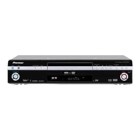 Pioneer DVR-930H-S Bedienungsanleitung