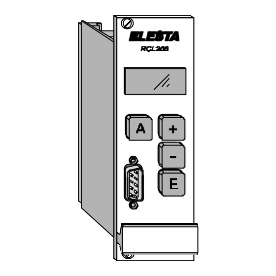 Elesta RCL200B Benutzerhandbuch