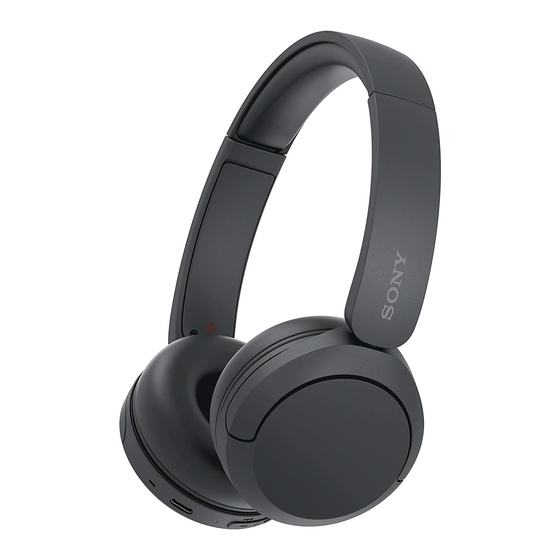Sony WH-CH520 Bedienungsanleitung Und Sicherheitshinweise
