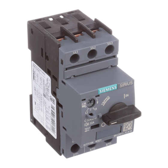 Siemens SIRIUS 3RV2 3-Serie Originalbetriebsanleitung