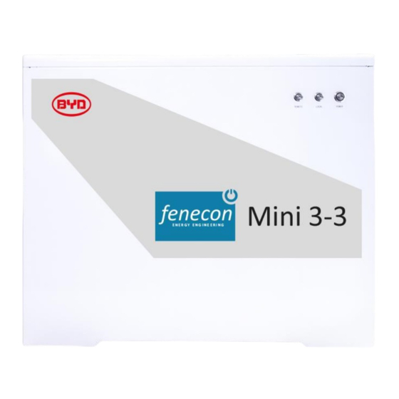 Fenecon Mini 3-3 Installations- Und Benutzerhandbuch