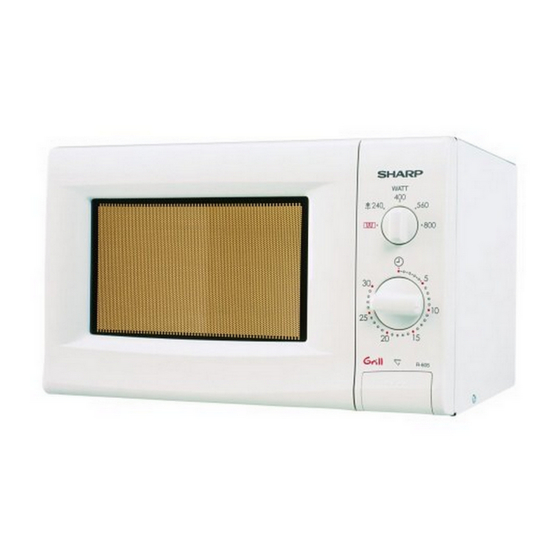 Sharp R-605 Bedienungsanleitung Mit Kochbuch