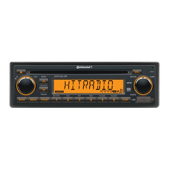 Continental CD7416U-OR Bedienungsanleitung