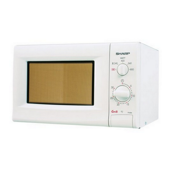 Sharp R-605 Bedienungsanleitung Mit Kochbuch